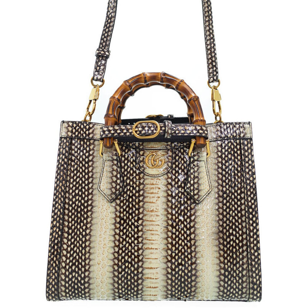 Gucci Bag Python Tote Bamboo - Picture 2 of 9